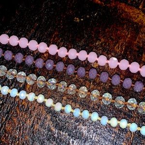 Beaded necklace and bracelet BUNDLE